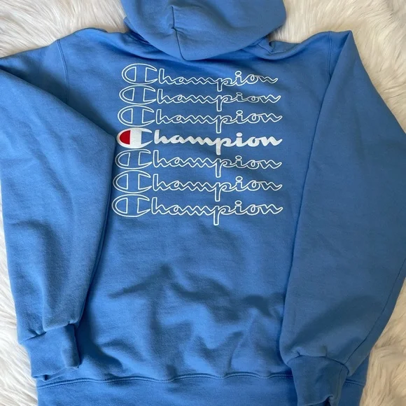 Champion neon stacked hoodie shop
